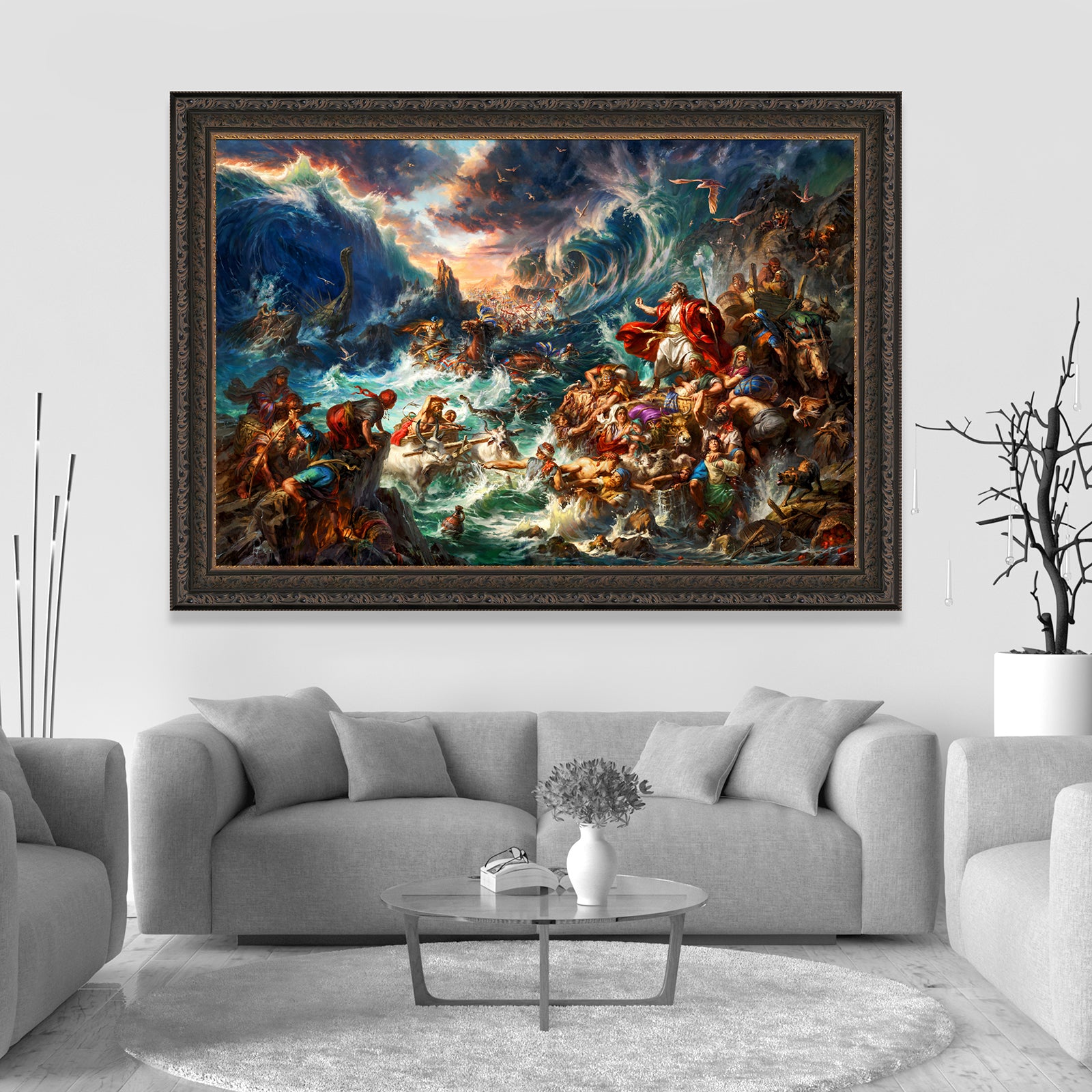 collection of original oil paintings with frame options showcase renaissance revival images paintings and art pieces in a room setting - Blend Cota original oil painting - renaissance revival - blend cota studios art