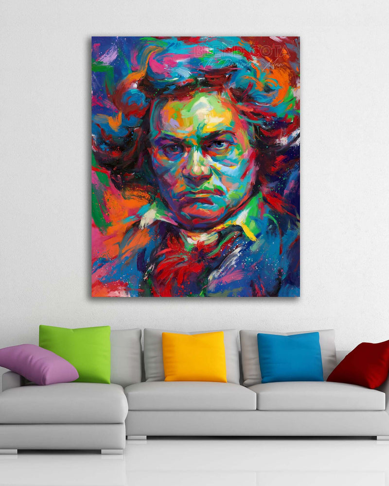 Beethoven - A Symphony of Color - Blend Cota Original Oil Painting - Blend Cota Studios 