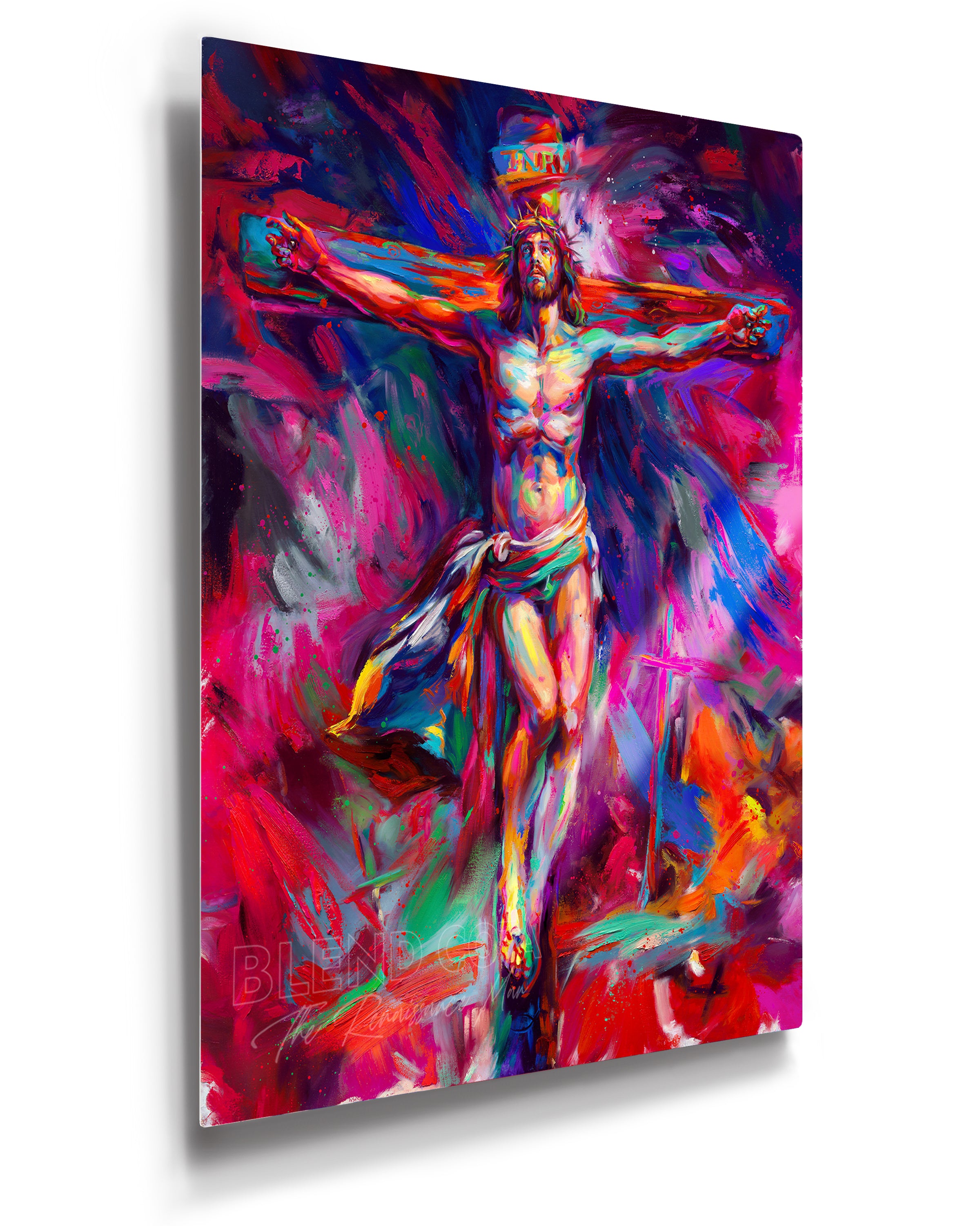 For The Love of God | Jesus Crucifixion - Blend Cota Limited Edition Art on Metal - Blend Cota Studios 