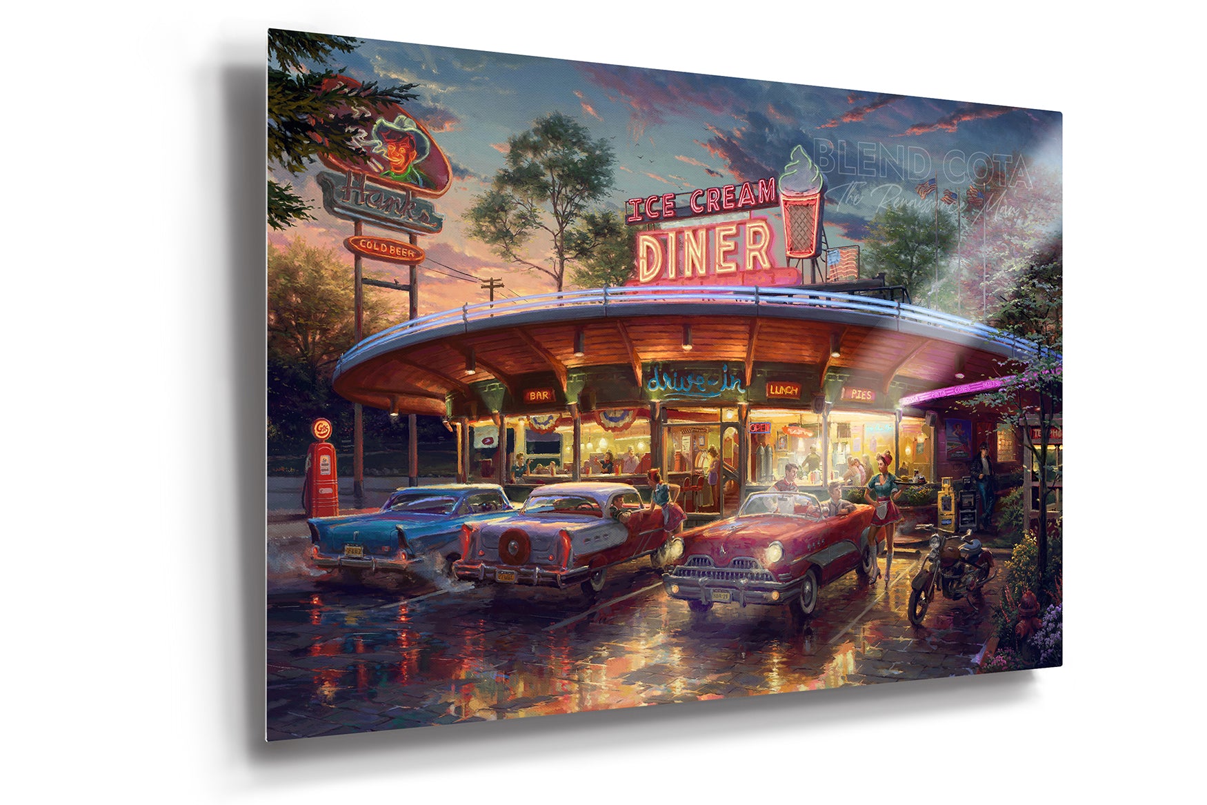 Meet You At The Diner - Blend Cota Limited Edition Art on Metal - Blend Cota Studios 
