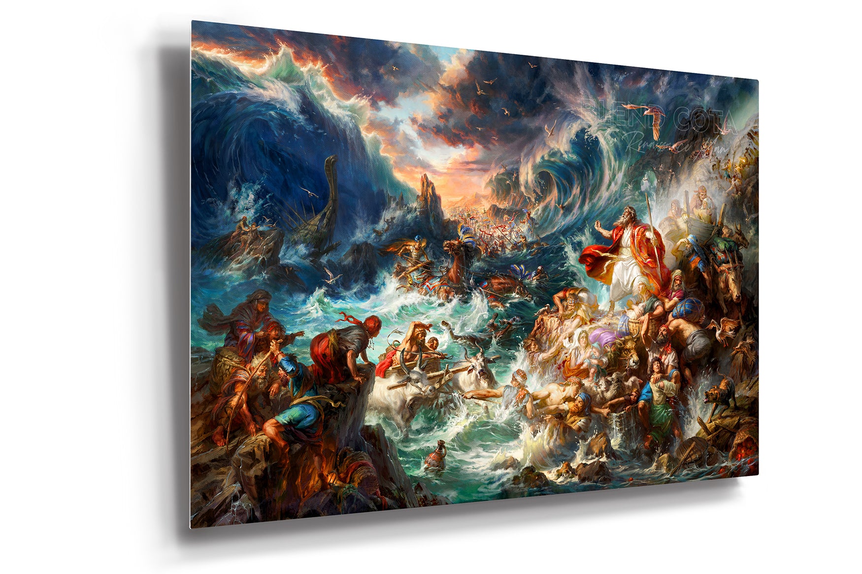 Nothing is Impossible | Moses Parting the Red Sea - Blend Cota Limited Edition Art on Metal - Blend Cota Studios 