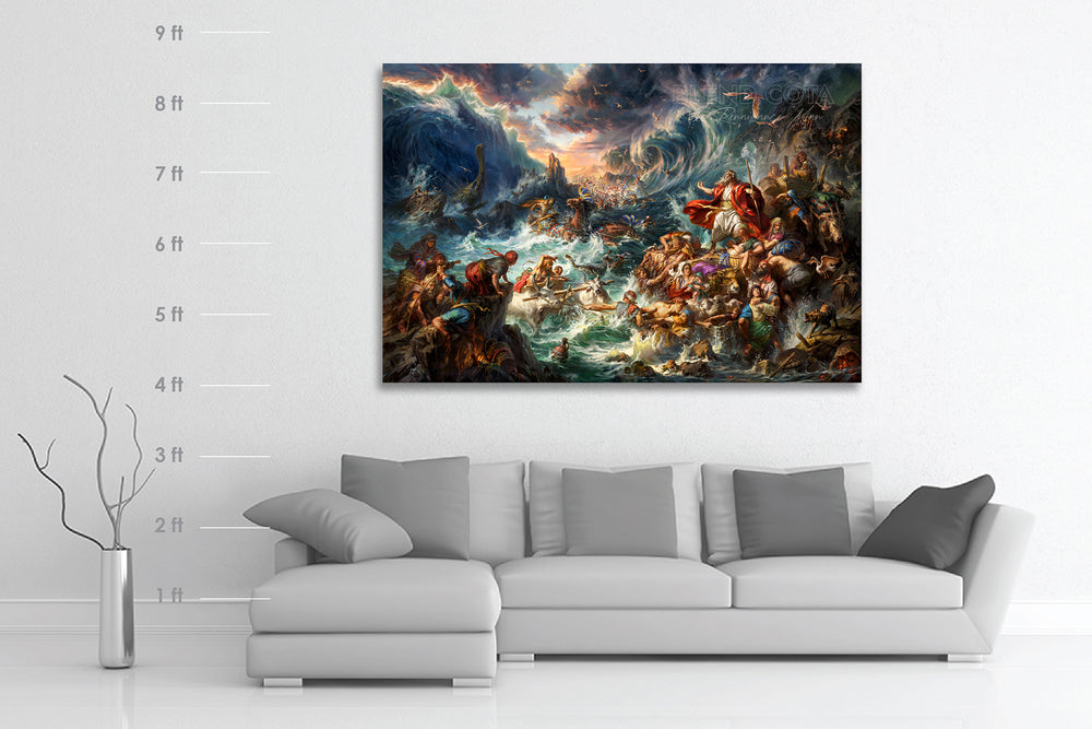 
                  
                    Nothing is Impossible | Moses Parting the Red Sea - Blend Cota Original Oil Painting Framed on Canvas - Blend Cota Studios - size
                  
                