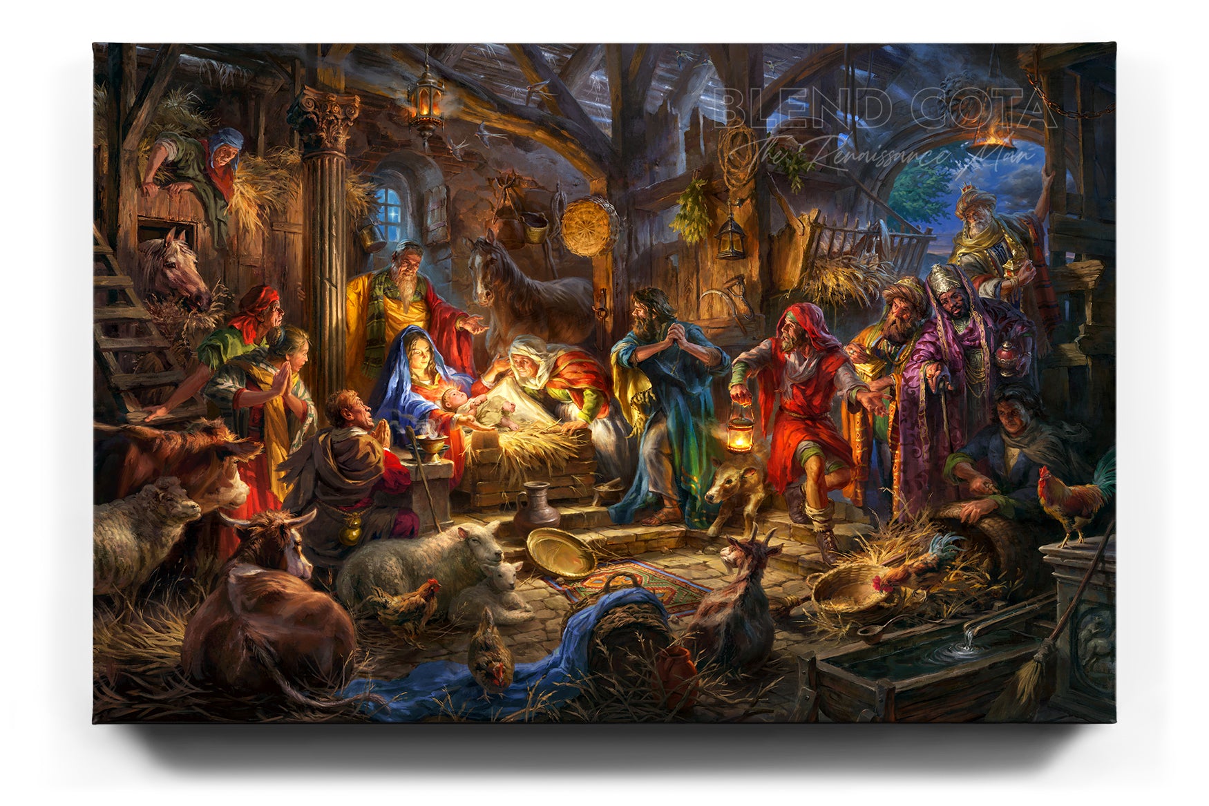 Nativitas | A King is Born Baby Jesus - Blend Cota Limited Edition Art on Canvas - Blend Cota Studios