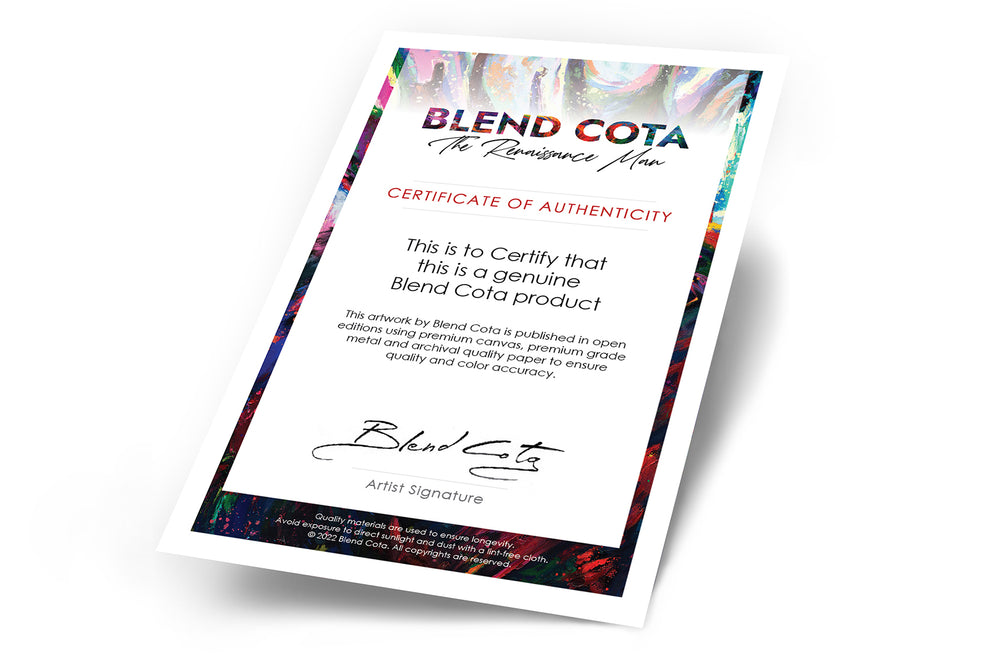 
                  
                    Wolves True Love - Blend Cota Art Print Framed on Canvas - Blend Cota Studios - certificate of authenticity
                  
                