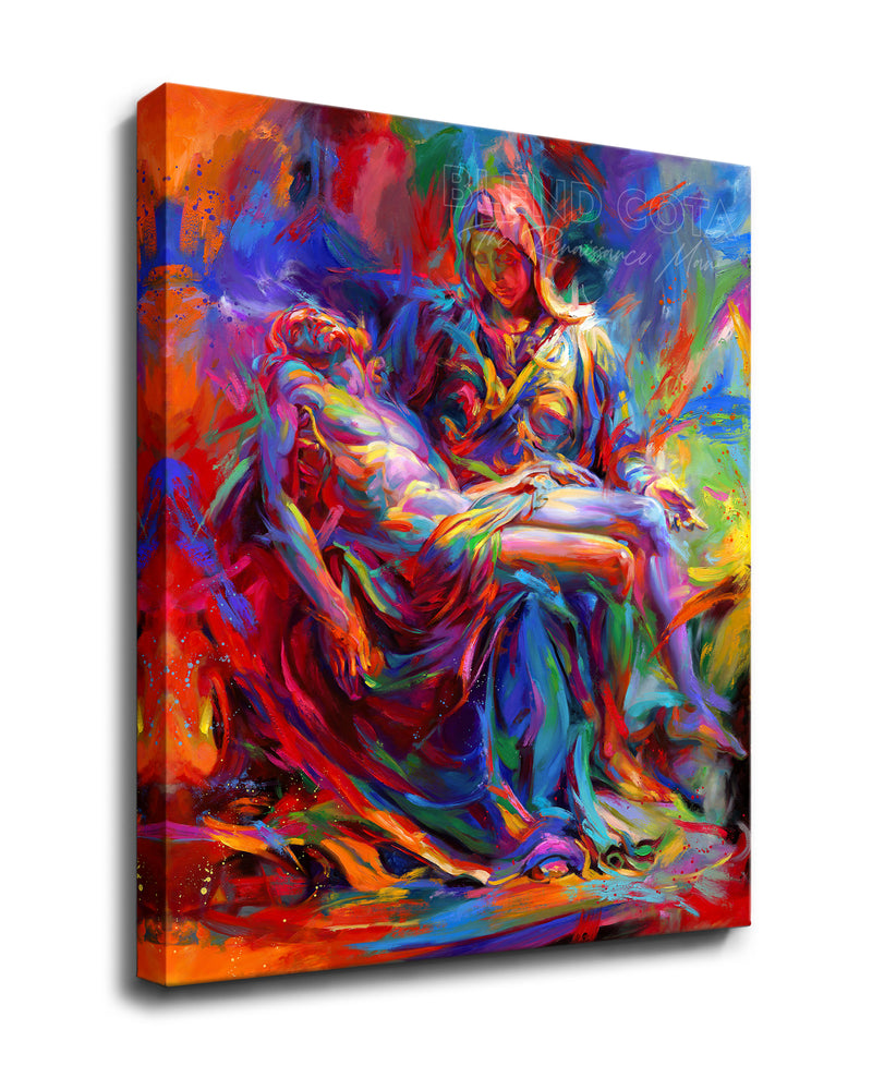 The Colors of Pieta - Blend Cota Art Print on Canvas - Blend Cota Studios 