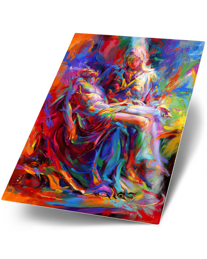 The Colors of Pieta - Blend Cota Art Print on Metal - Blend Cota Studios 