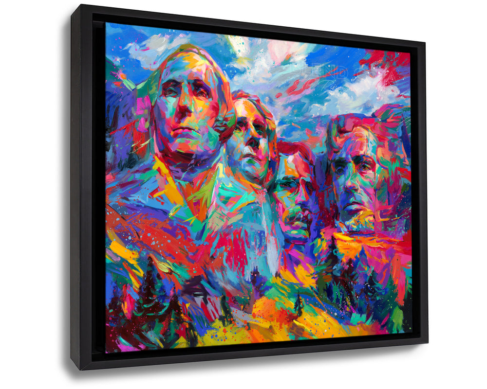 Mount Rushmore | Hope For a Brighter Future painted by Blend Cota Art Print framed on canvas from Blend Cota Studios