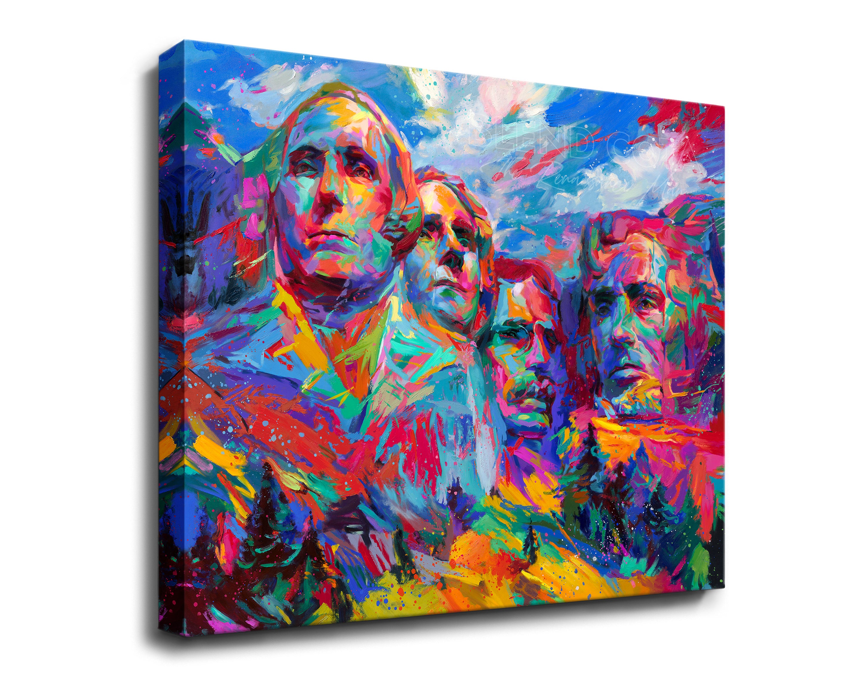 Mount Rushmore | Hope For a Brighter Future painted by Blend Cota Art Print on canvas from Blend Cota Studios