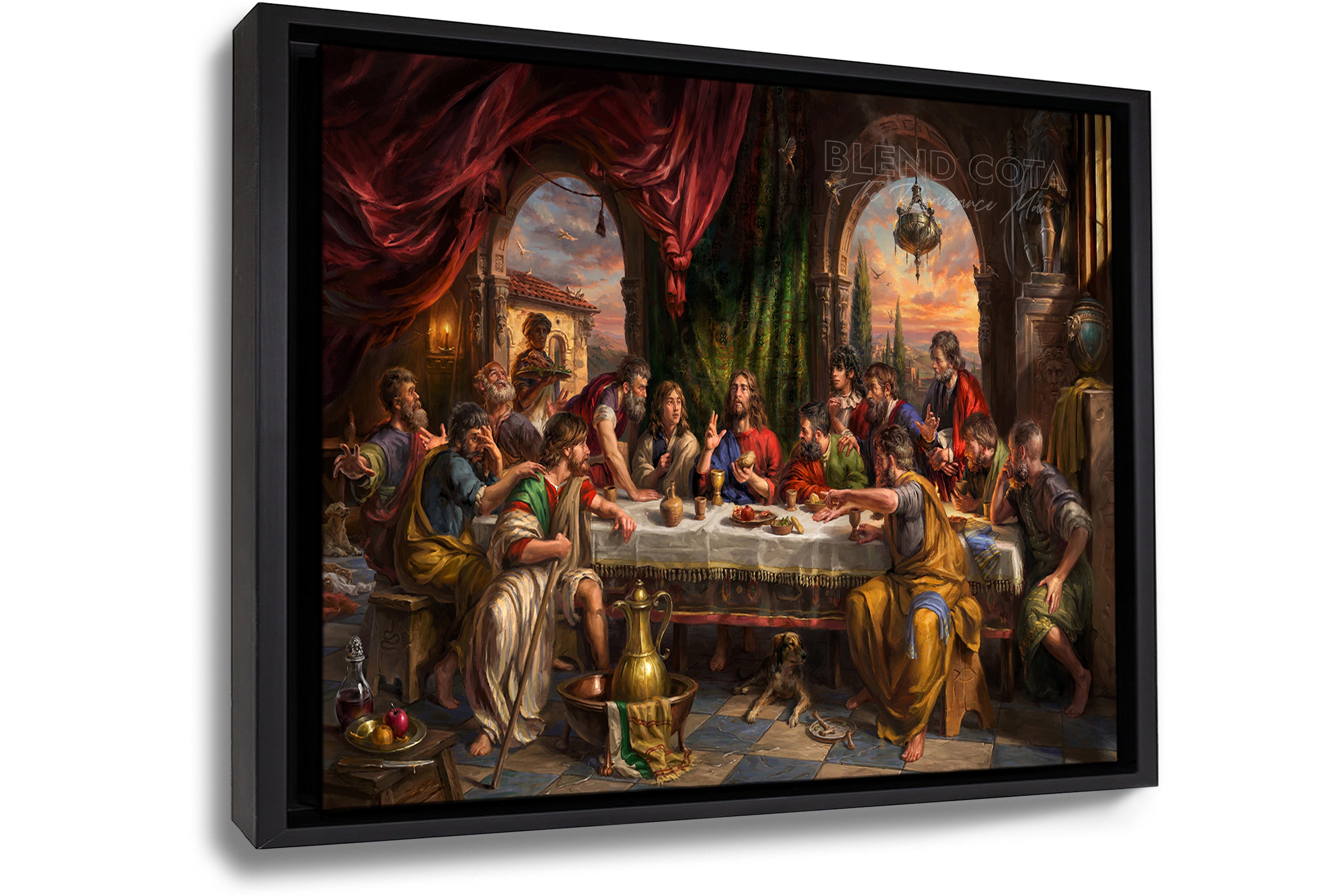 The Last Supper - Blend Cota Art Print Framed on Canvas - Blend Cota Studios