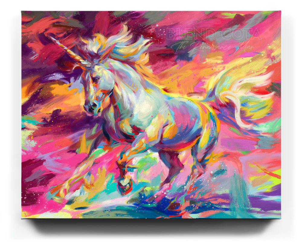 Unicorn - Blend Cota Limited Edition Art on Canvas - Blend Cota Studios