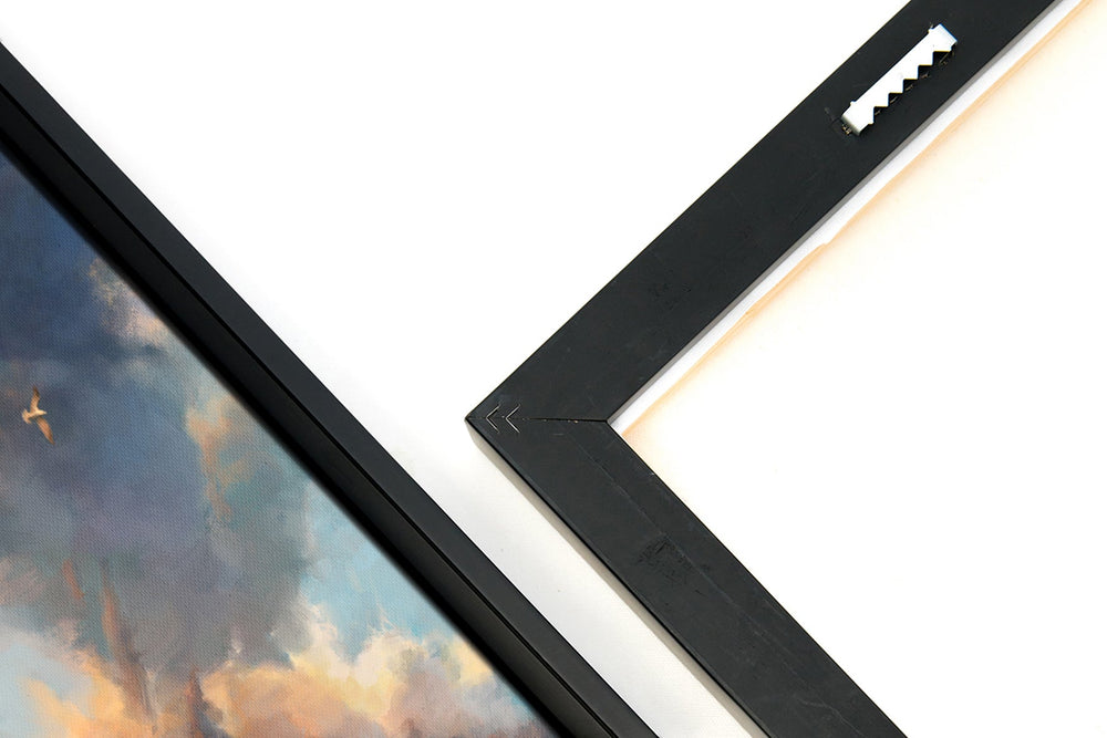 
                  
                    The Last Supper - Blend Cota Art Print Framed on Canvas - Blend Cota Studios - Black Frame Close up and reverse
                  
                