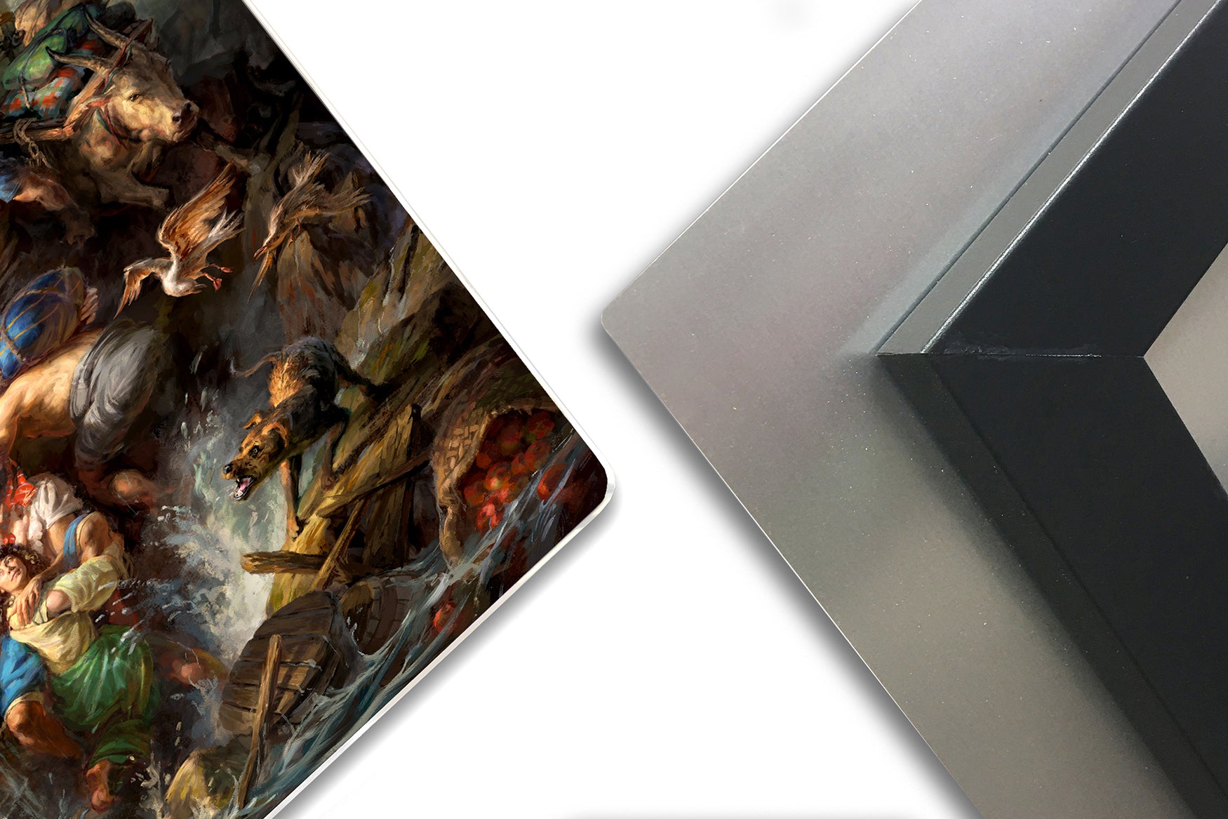 The Way of Love | Jesus Carrying His Cross - Blend Cota Limited Edition Art on Metal - Blend Cota Studios - close up detail and reverse