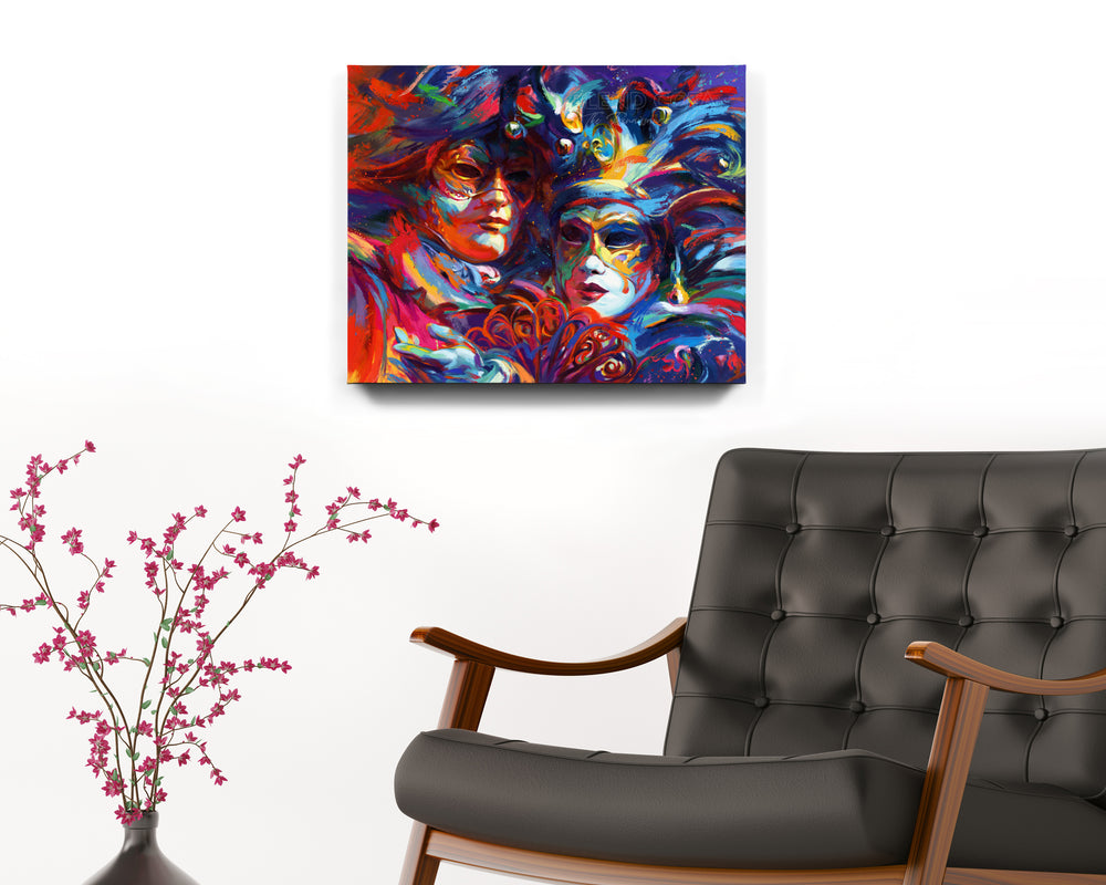 Venetian Masks (Art Print Gallery Wrap)