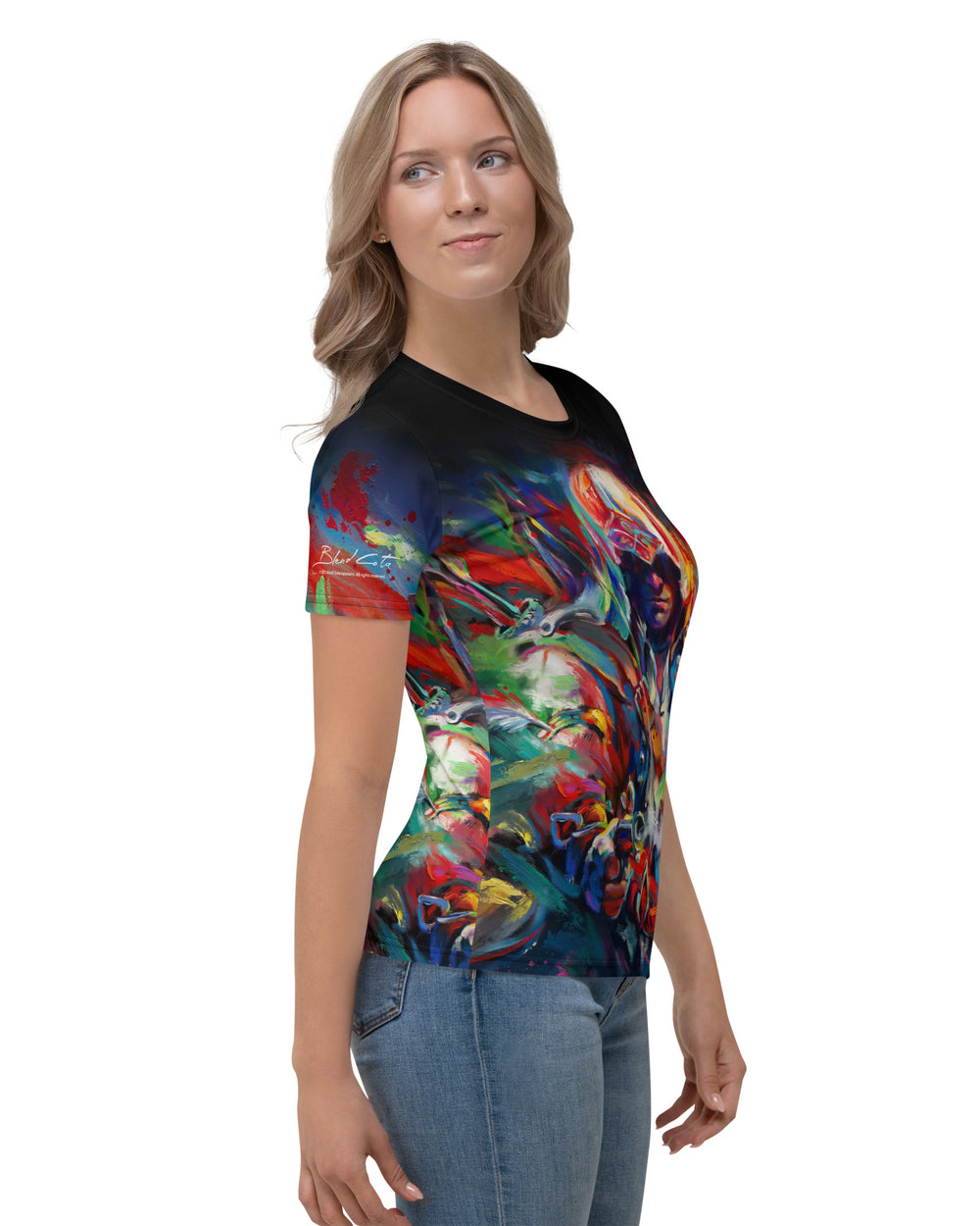 Connor Kenway Assassin's Creed on a women's t shirt.