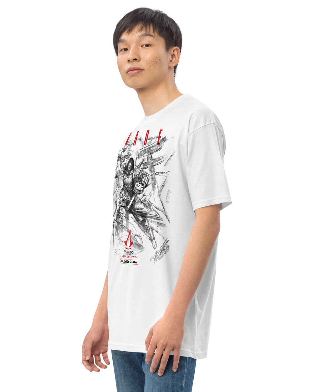 T-shirt en coton pour homme Assassin's Creed® Shadows Naoe Drawing