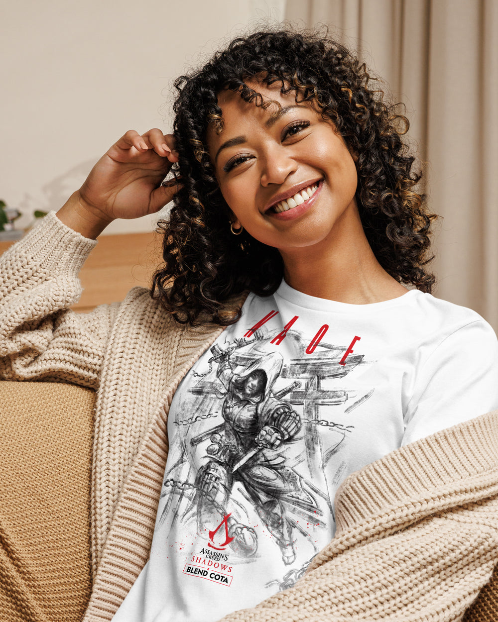 Assassin's Creed® Shadows Naoe Drawing Women's cotton tee