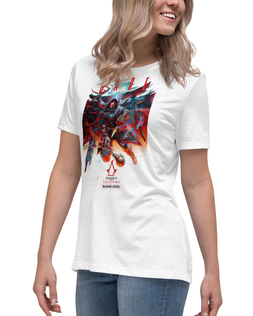 T-shirt en coton pour femme Assassin's Creed® Shadows Naoe
