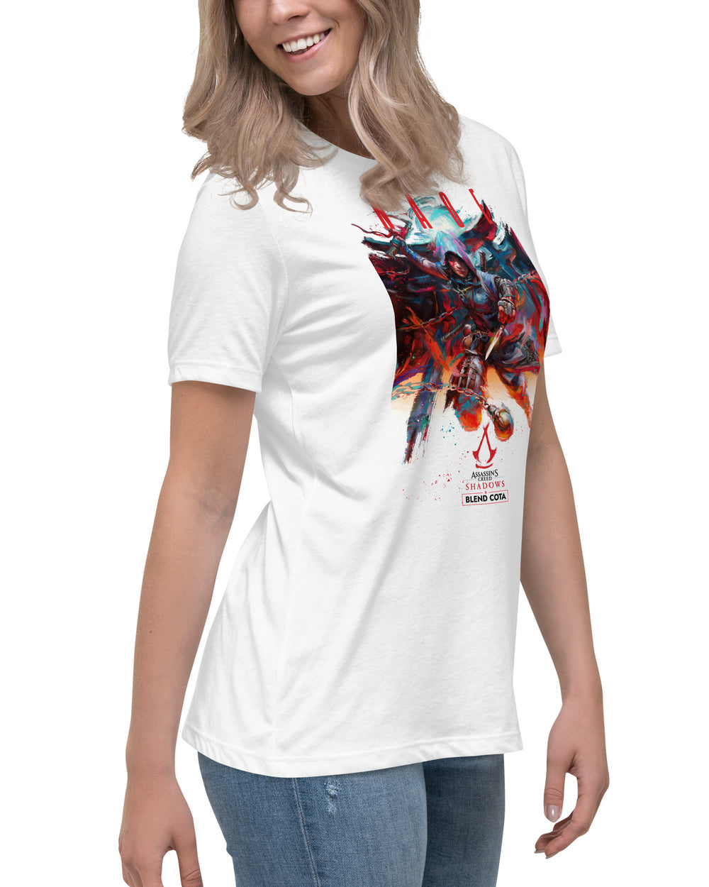 T-shirt en coton pour femme Assassin's Creed® Shadows Naoe