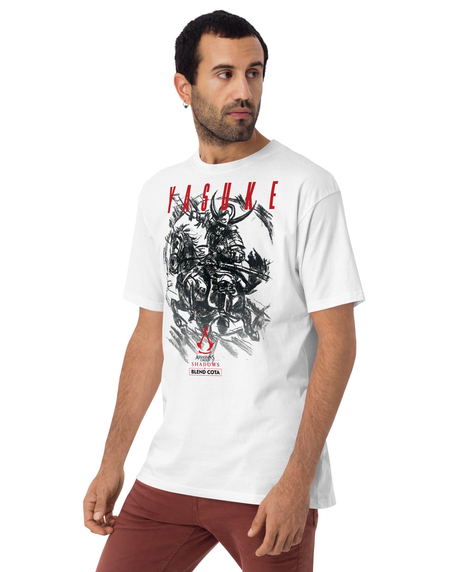 Assassin's Creed® Yasuke of Shadows Drawing Men’s cotton tee