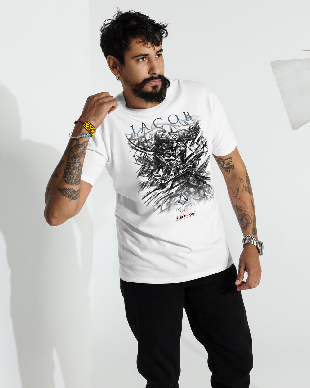 Assassin's Creed® Syndicate Jacob Frye Hooded Drawing Men’s cotton tee