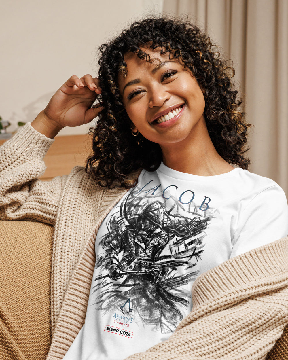 Assassin's Creed® Syndicate Jacob Frye Hooded Drawing Women’s cotton tee