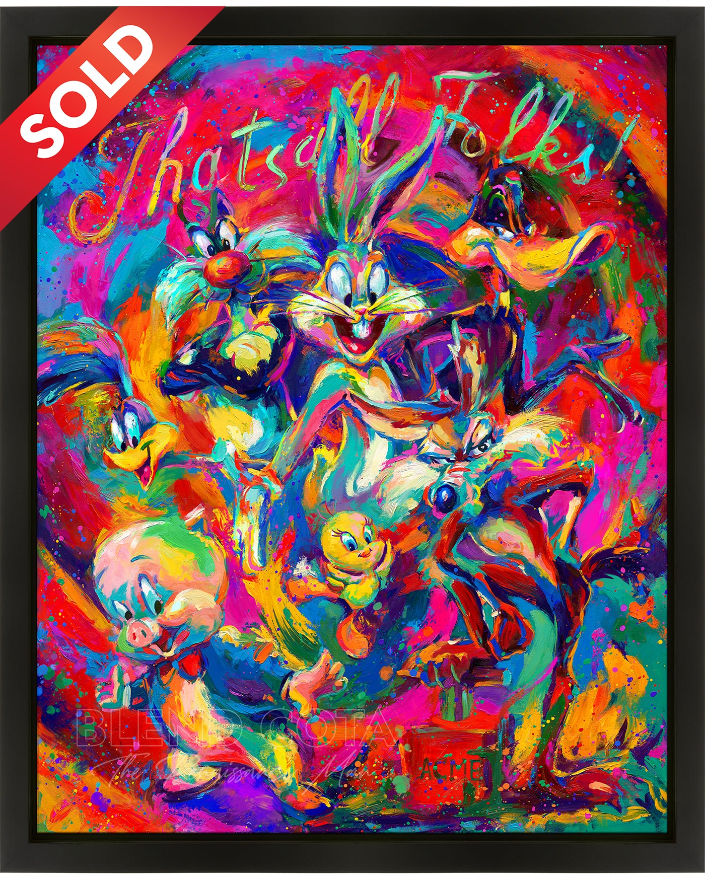 That's All Folks - Looney Tunes (Original Painting) - Blend Cota