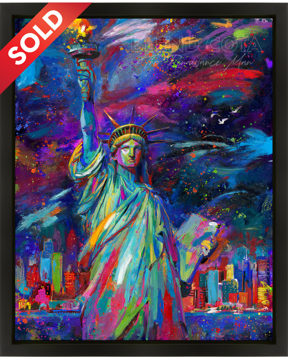 Vive la Liberté - Statue of Liberty (Original Painting) - Blend