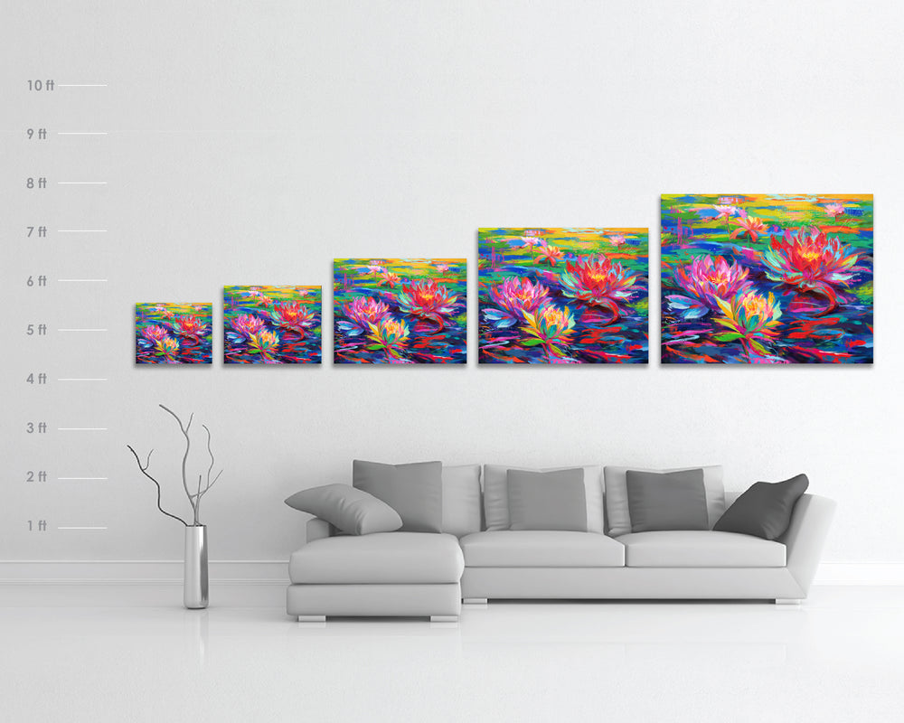A Stunning Heart Shaped Canvas Wall Art Using Bold, Bright and Vibrant  Colours 