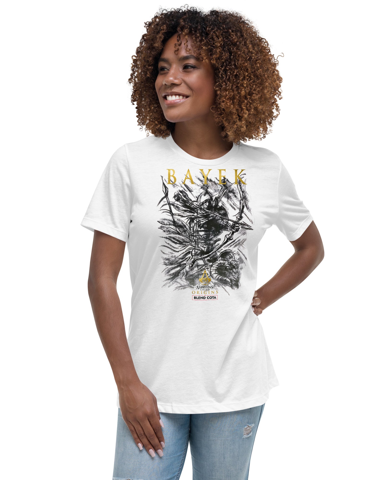 T-shirt en coton pour femme Assassin's Creed® Bayek Drawing