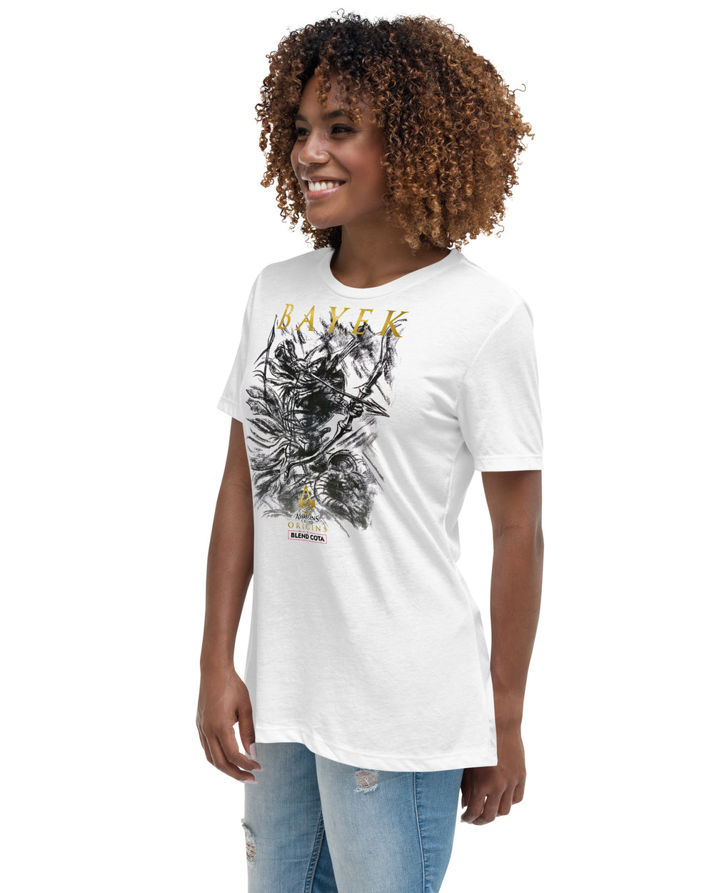 T-shirt en coton pour femme Assassin's Creed® Bayek Drawing