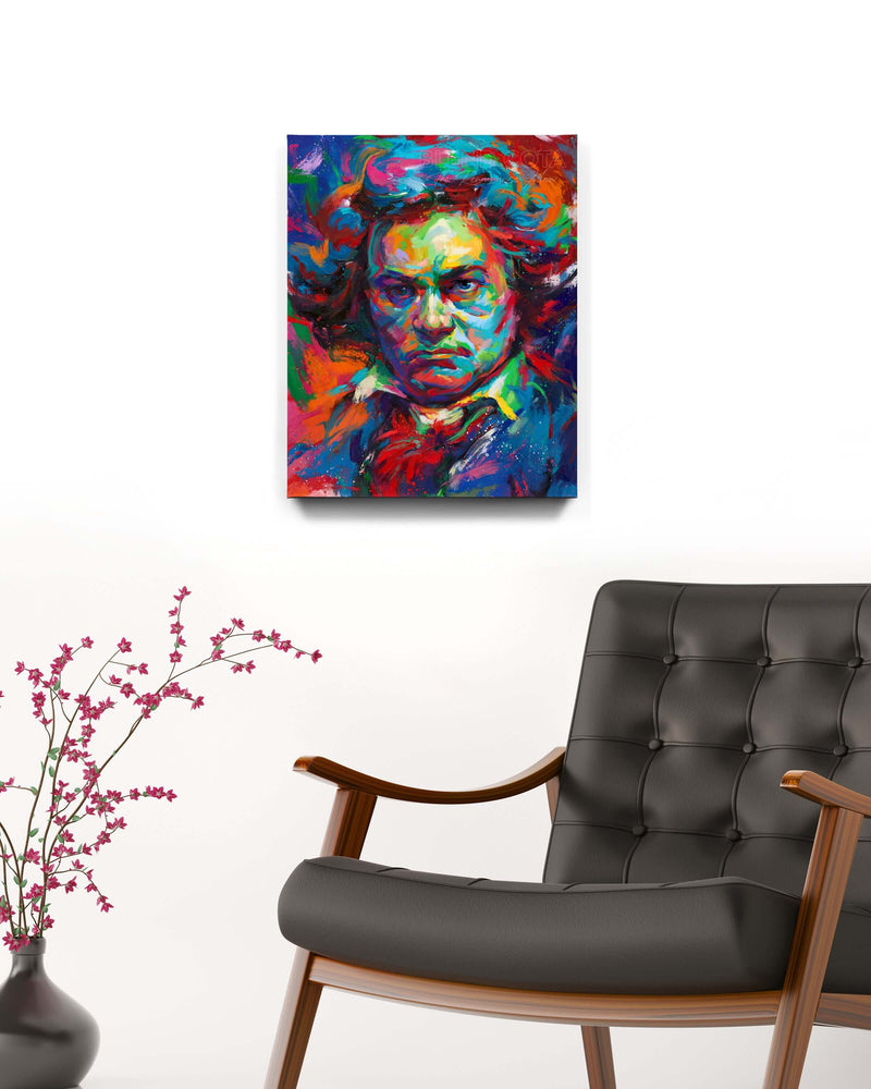Beethoven - A Symphony of Colour - Blend Cota Art Print on Canvas - Blend Cota Studios