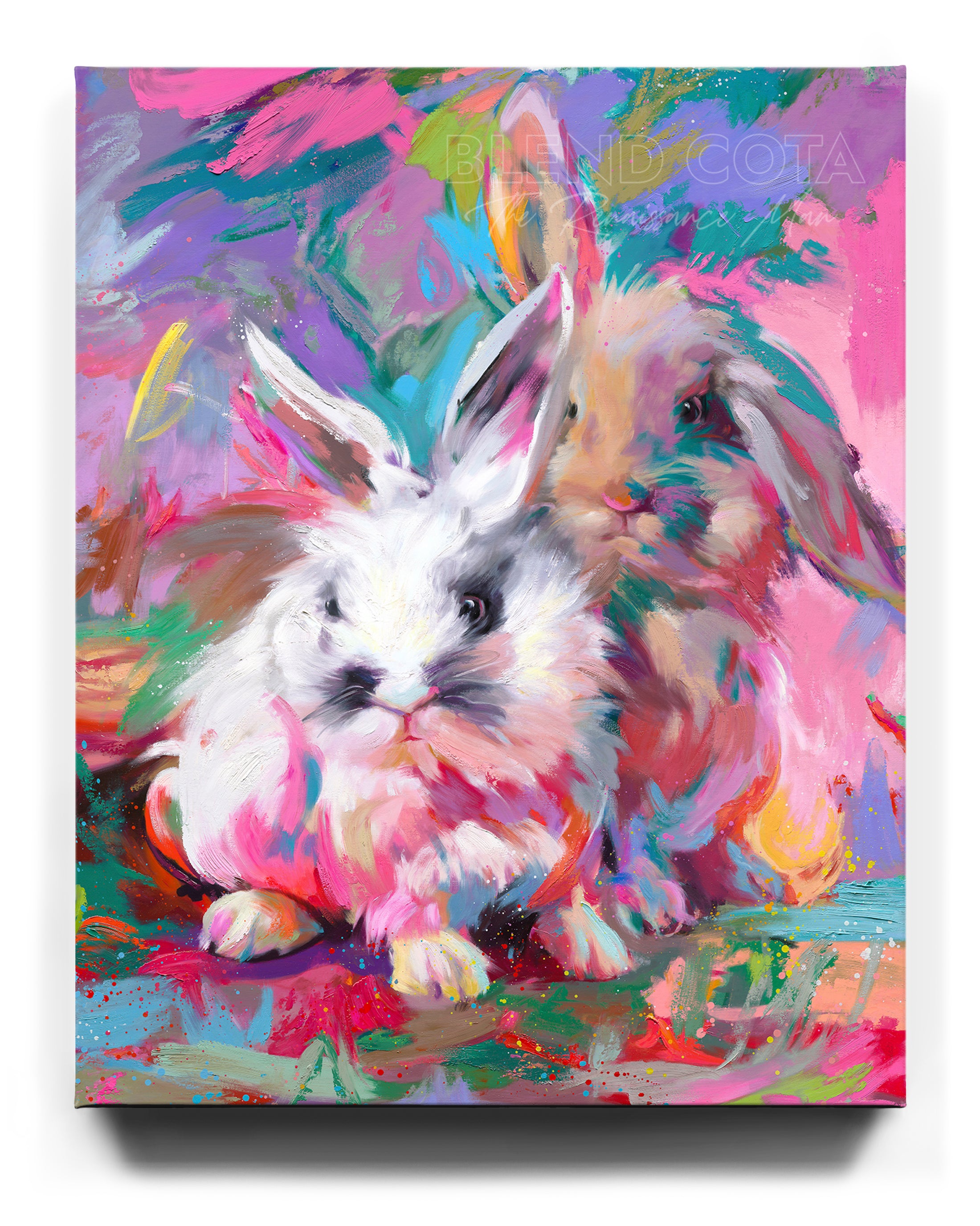 Fluffy Buns - Blend Cota Limited Edition Art on Canvas - Blend Cota Studios