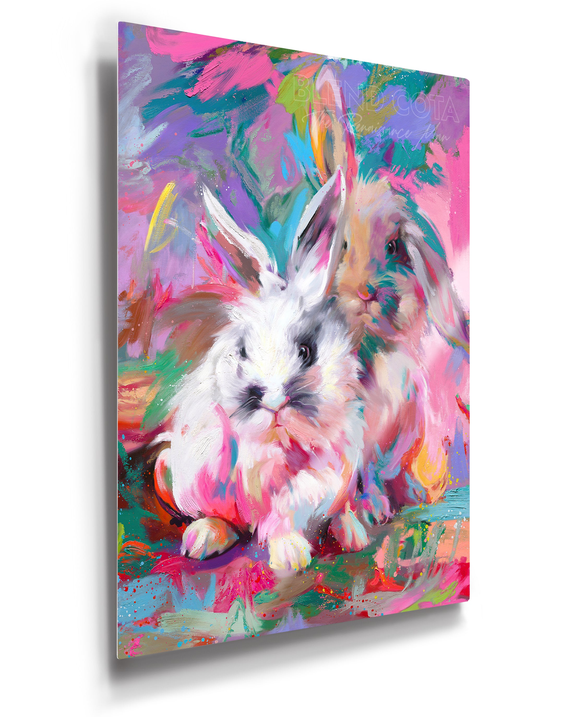 Fluffy Buns - Blend Cota Limited Edition Art on Metal - Blend Cota Studios 