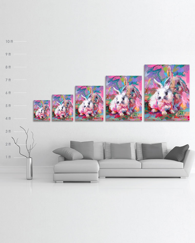 
                  
                    Fluffy Buns - Blend Cota Limited Edition Art on Metal - Blend Cota Studios size chart comparison
                  
                