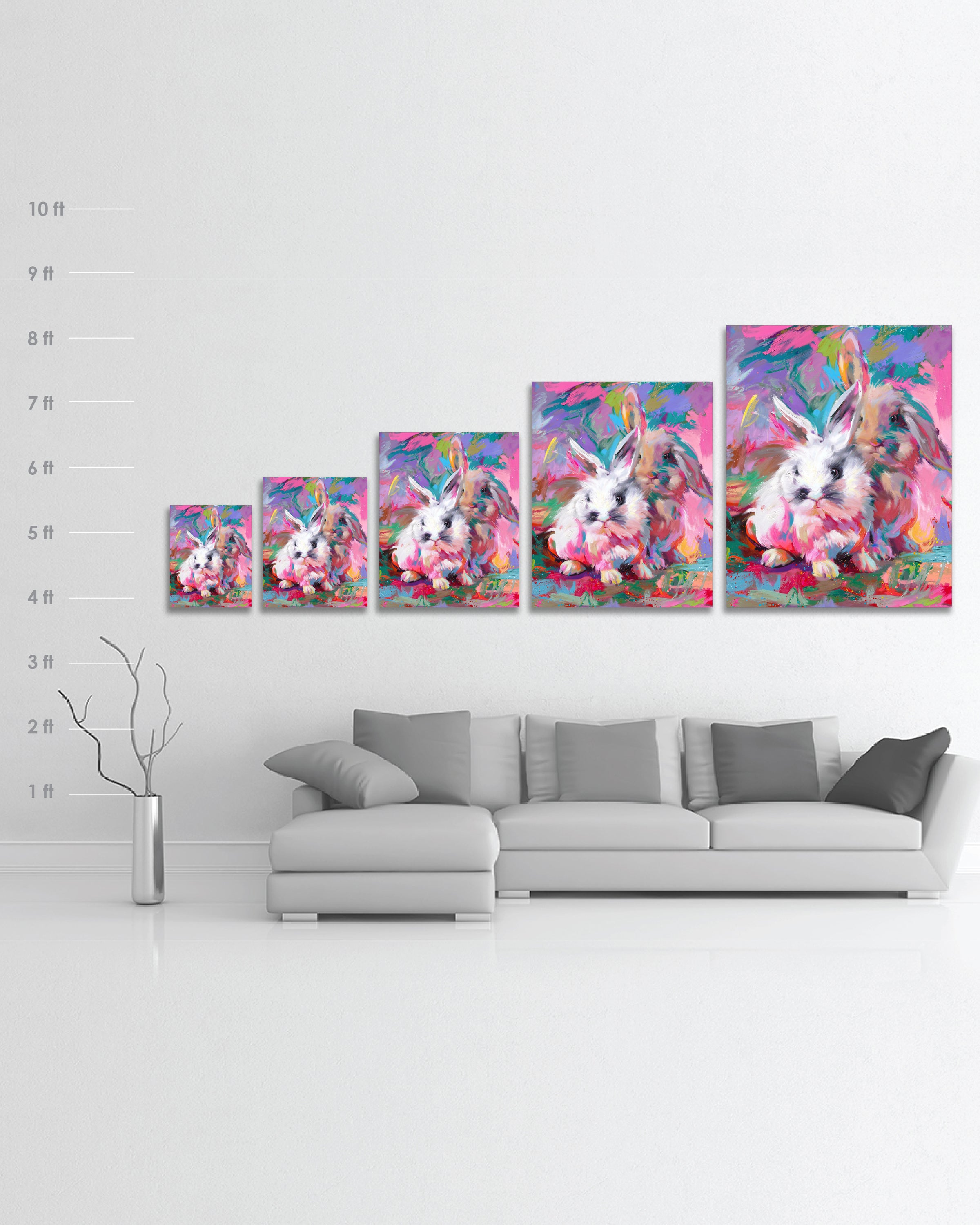
                  
                    Fluffy Buns - Blend Cota Limited Edition Art on Metal - Blend Cota Studios size chart comparison
                  
                