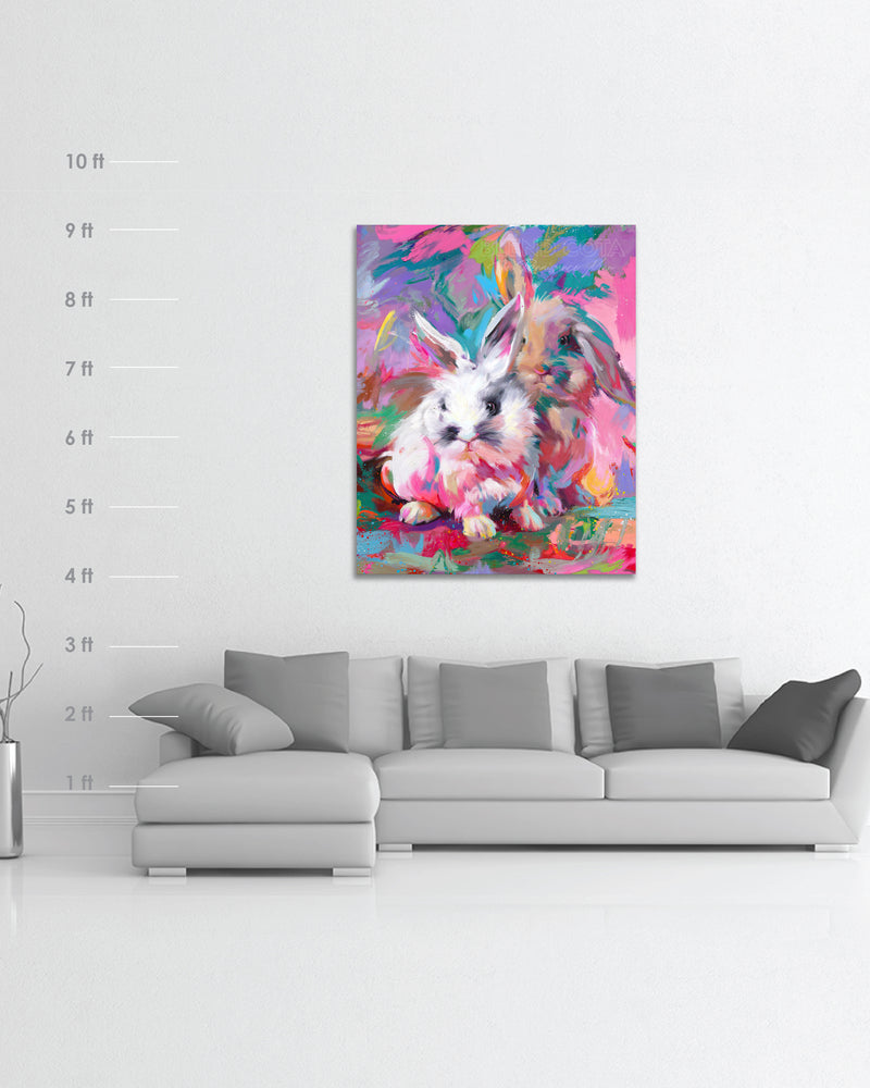 
                  
                    Fluffy Buns - Blend Cota Original Oil Painting - Blend Cota Studios painting size comparison
                  
                