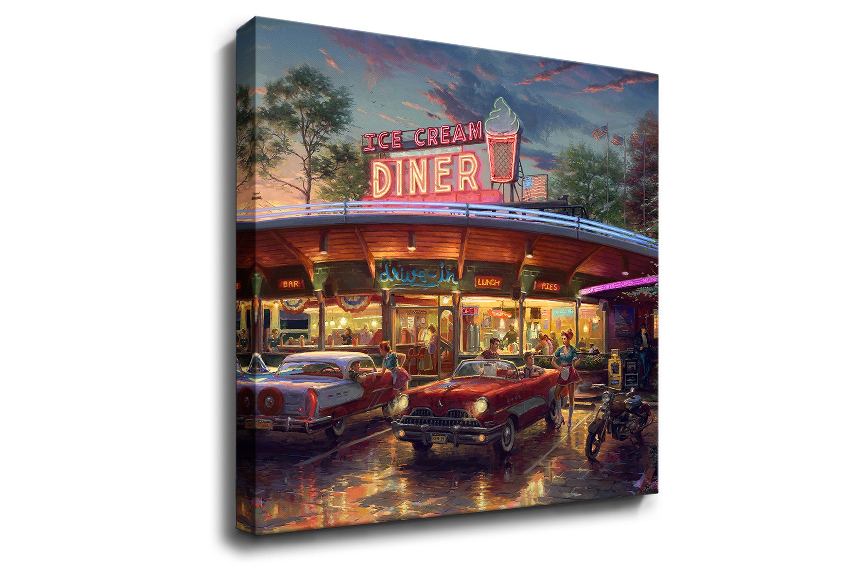 
                  
                    Meet You At The Diner - Blend Cota Art Print on Canvas - Blend Cota Studios 
                  
                