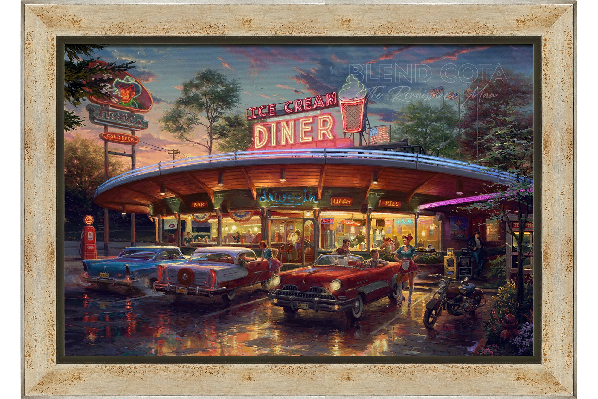 Meet You at the Diner Original Painting Blend Cota Studios