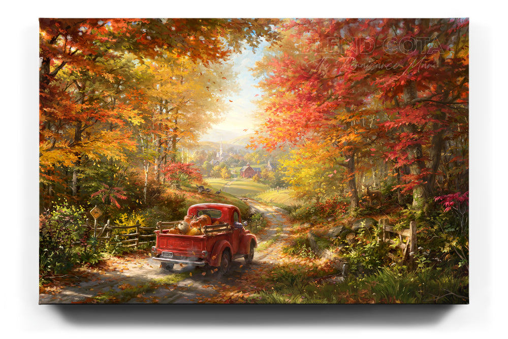 
                  
                    The Place I Belong | Fall Road Autumn Leaves - Blend Cota Limited Edition Art on Canvas - Blend Cota Studios
                  
                