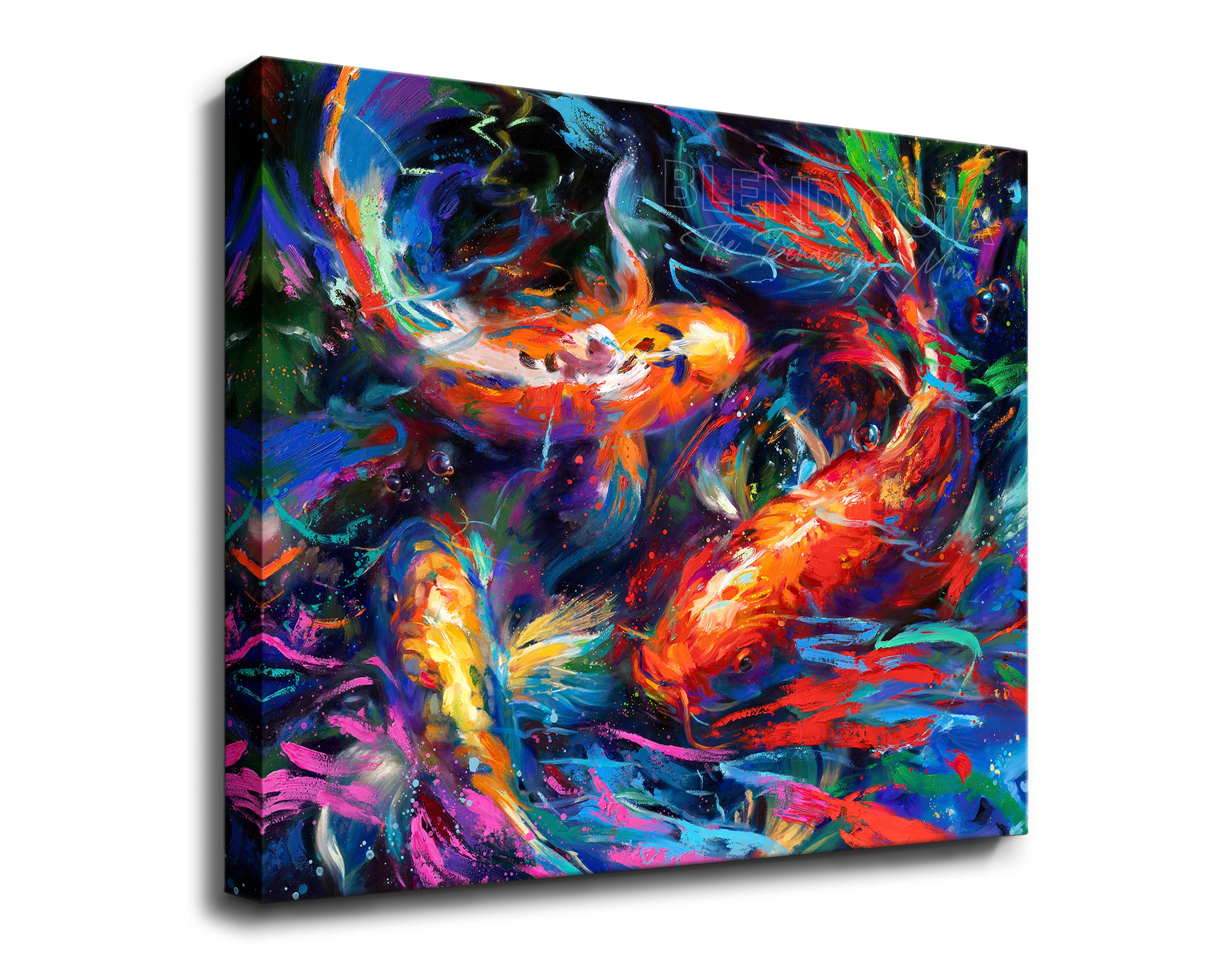 Koi Garden - Blend Cota Art Print on Canvas - Blend Cota Studios