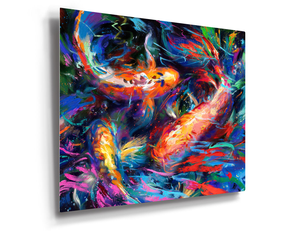 Koi Garden - Blend Cota Limited Edition Art on Metal - Blend Cota Studios
