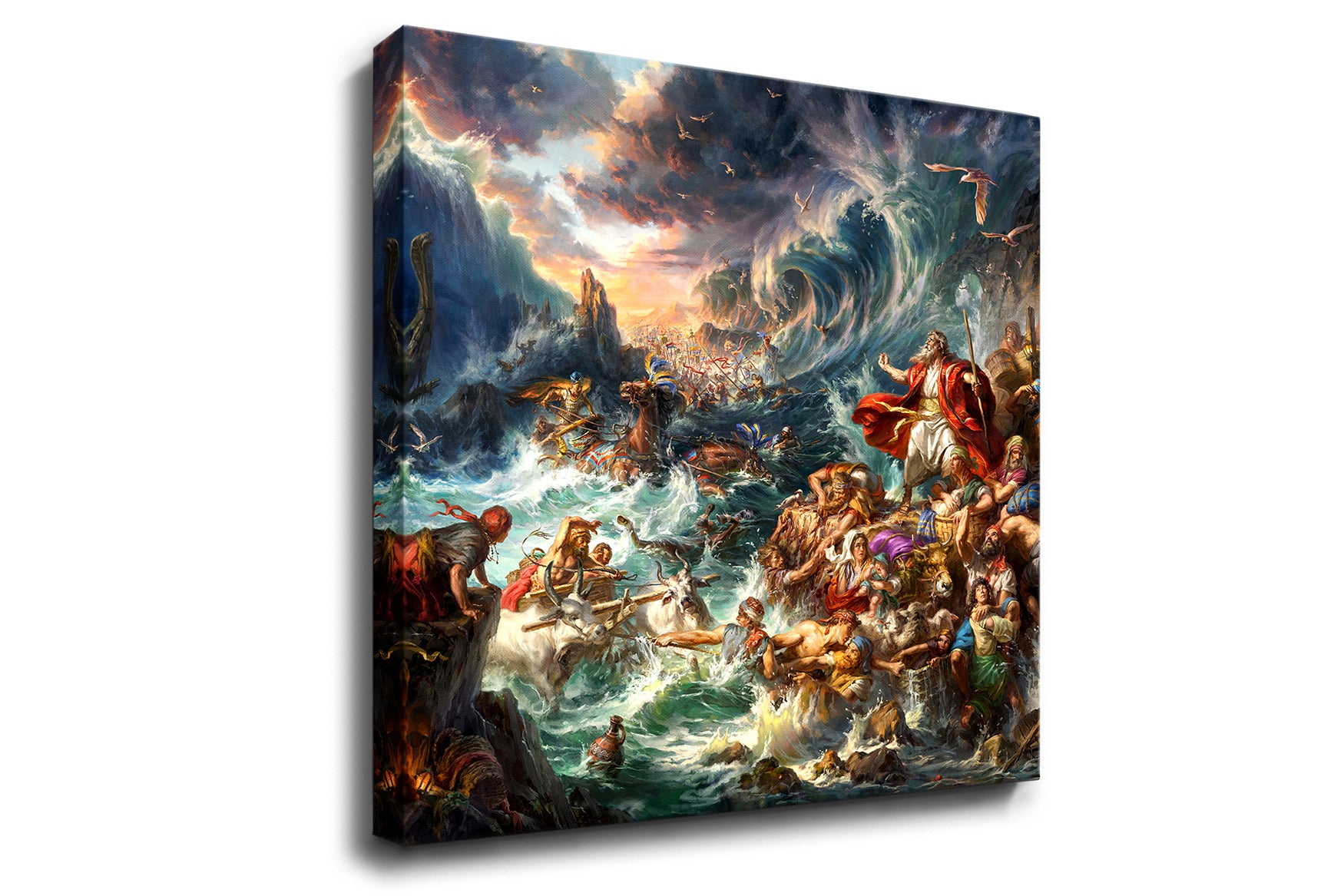 
                  
                    Nothing is Impossible | Moses Parting the Red Sea - Blend Cota Art Print on Canvas - Blend Cota Studios 
                  
                