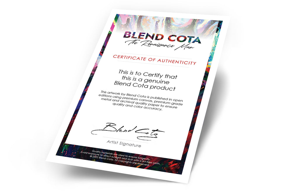 The Treehouse - Blend Cota Art Print on Canvas - Blend Cota Studios - certificate of authenticity