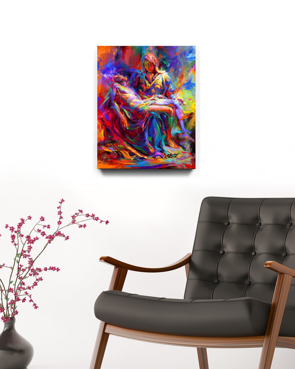 The Colors of Pieta - Blend Cota Art Print Framed on Canvas - Blend Cota Studios 