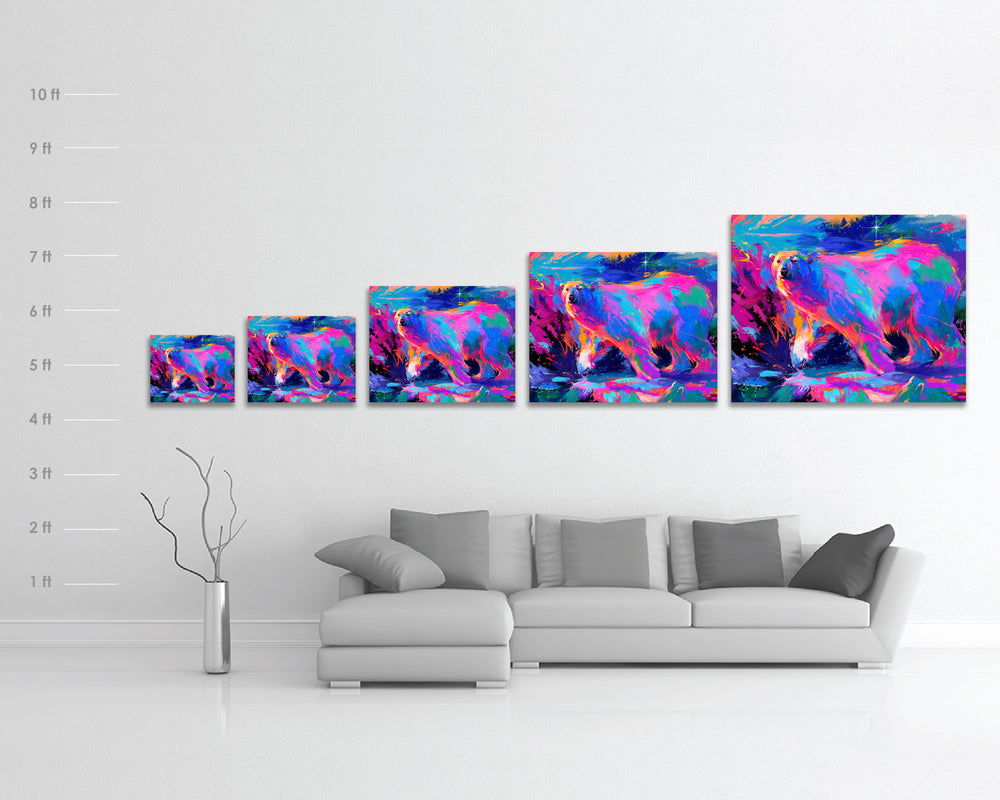 True Northern Spirit - Blend Cota Limited Edition Art on Metal - Blend Cota Studios size chart for comparison