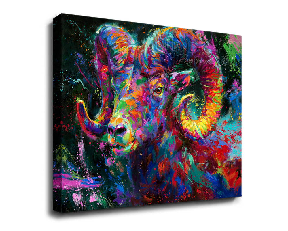 The Ram Spirit painted by Blend Cota Art Print on canvas from Blend Cota Studios