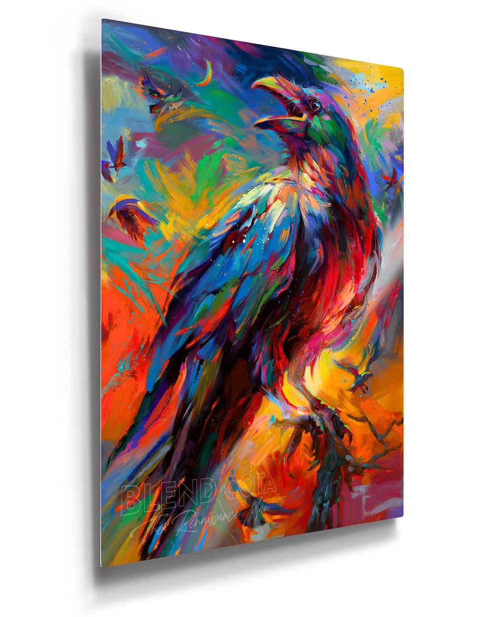 The Mystical Raven - Blend Cota Limited Edition Art on Metal - Blend Cota Studios 