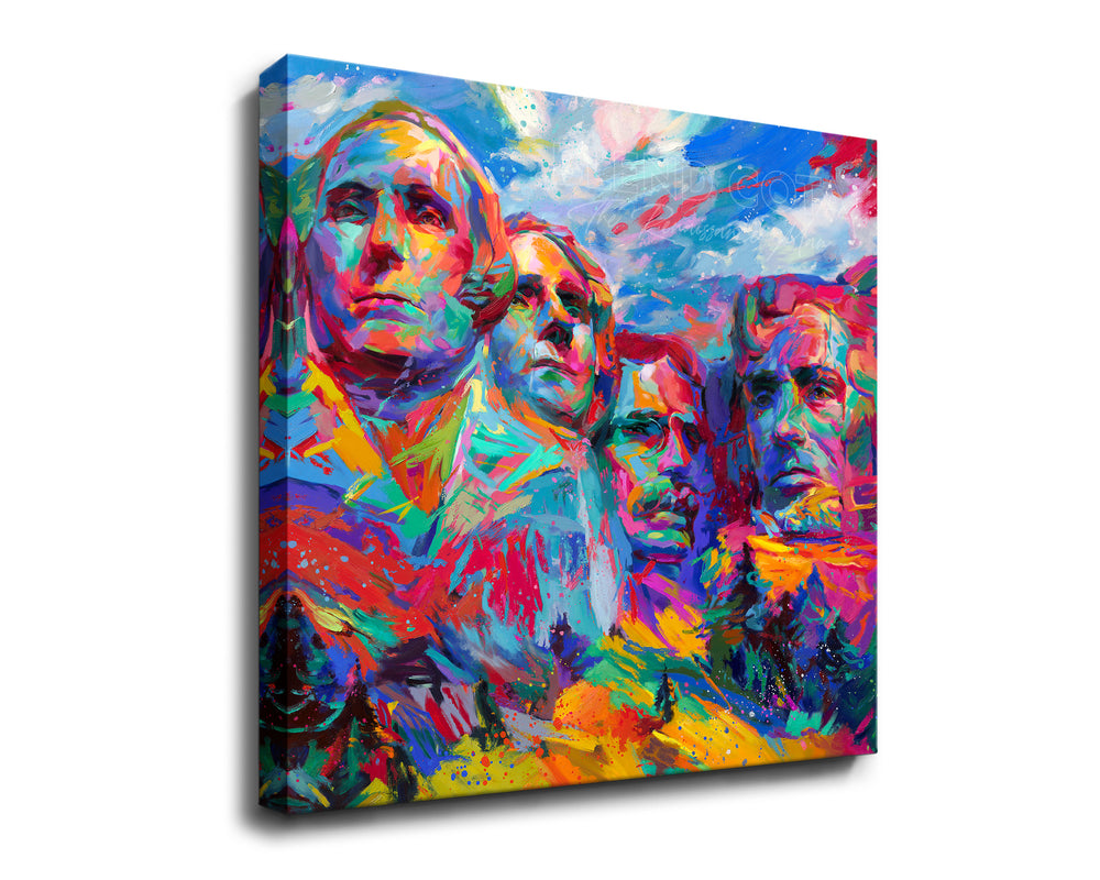 
                  
                    Mount Rushmore | Hope For a Brighter Future painted by Blend Cota Art Print on canvas from Blend Cota Studios
                  
                