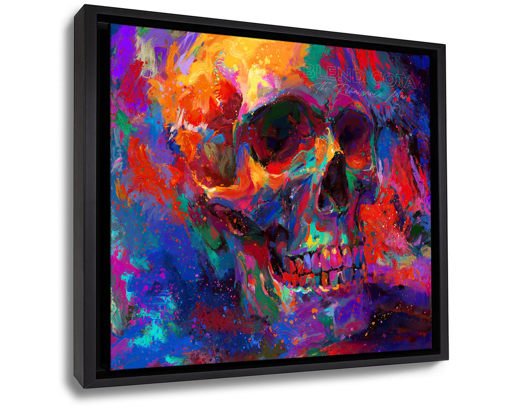 
                  
                    Golgotha | The Skull - Blend Cota Art Print Framed on Canvas - Blend Cota Studios - Black Frame
                  
                