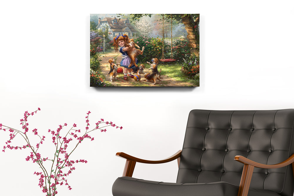 
                  
                    Summer Joy | Girl and her Cat - Blend Cota Art Print on Metal - Blend Cota Studios
                  
                